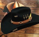 Chapeu 3 Cravos Americano Preto Dourado (exclusivo)