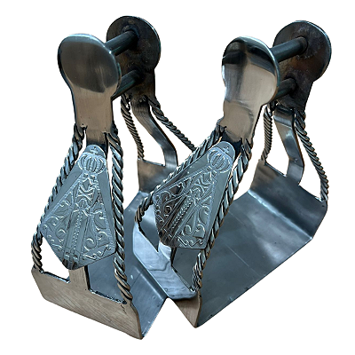Estribo INOX - N. Sra Dourado Torcido